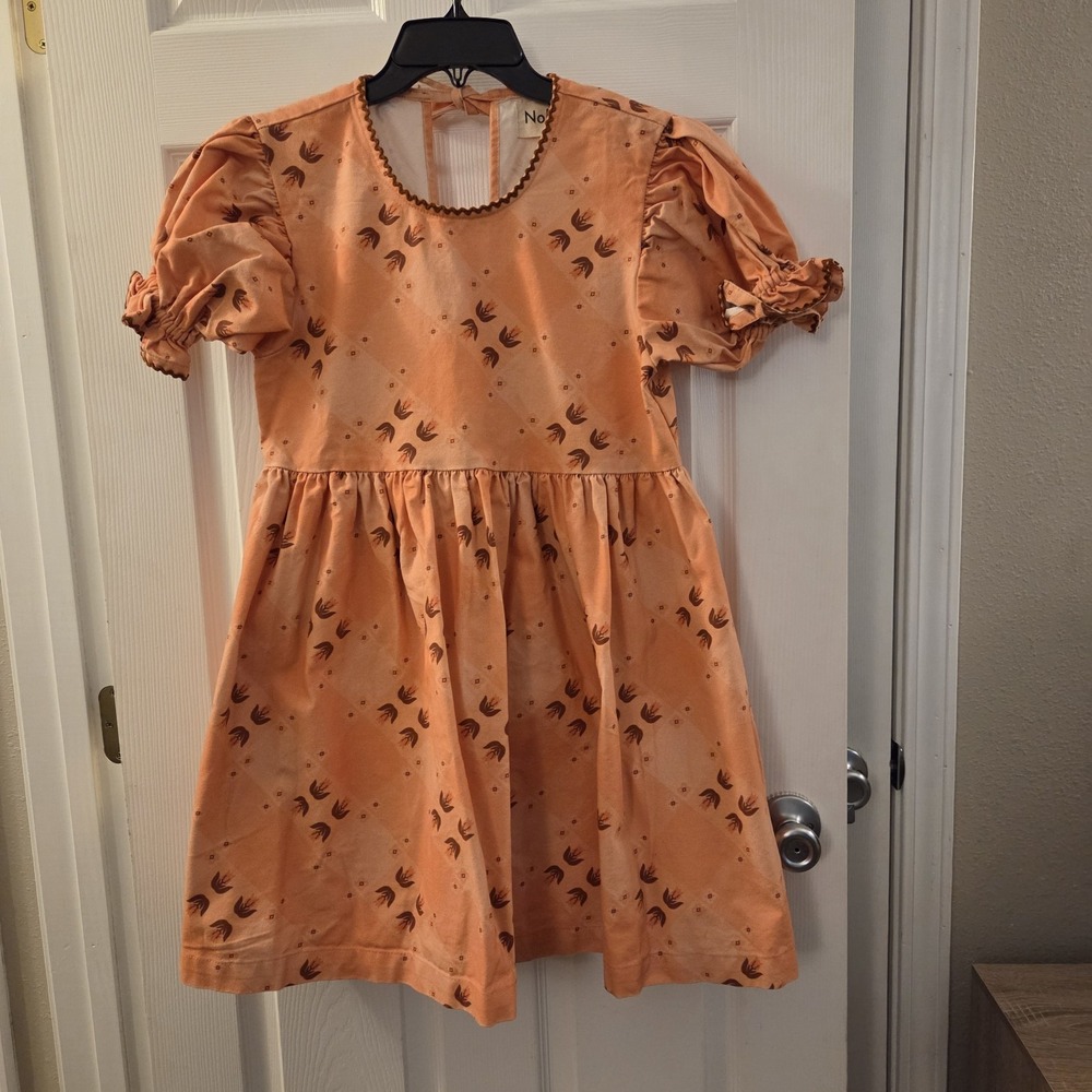 Noble x Toni Darling sz XS‎ adult Franny orange floral dress NWT 100% cotton